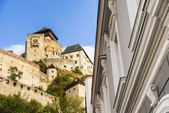 View of Trencín Castle from the old town centre, Capital of Culture 2026, Trencín, Slovakia
