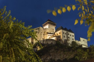 Night shot of Trencín Castle, Capital of Culture 2026, Trencín, Slovakia