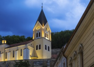 Night shot of the parish church of the Nativity of the Virgin Mary, Capital of Culture 2026,
