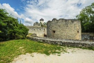 The southern fortification with the only partially preserved mill tower of Trencín Castle, Capital