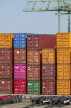 Container terminal, harbour, Dortmund, Ruhr area, North Rhine-Westphalia, Germany