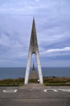 Monument in honour of the French aviators François Coli and Charles Nungesser, behind the church