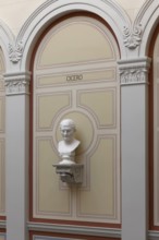 Cicero, ancient Roman orator and philosopher, bust in the stairwell, main building of the