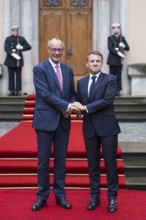 Friedrich Merz (CDU, Federal Chancellor) and Emmanuel Macron (President of the French Republic)