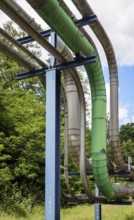 Bottrop, North Rhine-Westphalia, Germany - Ruhr Öl GmbH (BP Gelsenkirchen) long-distance pipelines.