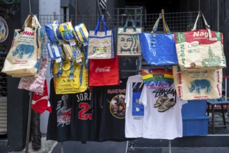 Bags with cult brand logos from Ikea, Coca Cola, Starbucks
