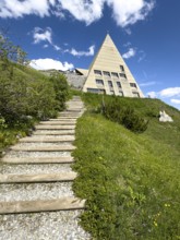 View of museum Musée Museo Mont-Cenis Pyramid Museum in stylised pyramid as museum to commemorate