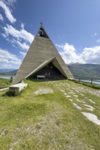 Mont-Cenis Pyramid Museum built in 1967 above the Lac du Mont Cenis in a stylised pyramid as a