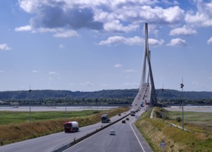 Pont de Normandie, Normandy Bridge, cable-stayed bridge, Le Havre, Honfleur, Normandy, Calvados,