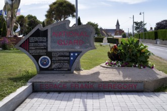 National Guard memorial, memorial to US soldier Sgt. Frank D. Peregory, recipient of the Medal of