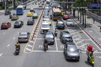Road traffic vehicles, Bangkok, Thailand