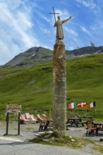 Monolith made of serpentinite historical ancient Roman so-called Jupiter column probably column of