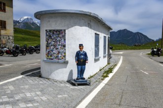 Disused former border house for passport control at the border crossing between France and Italy,