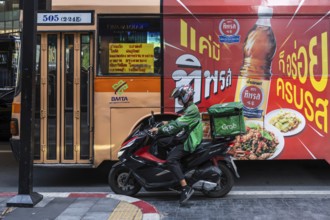 Grab motorbike courier Essen, Bangkok, Thailand