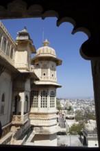 Oriel in the City Palace Museum, City Palace or City Palace, Udaipur, Rajasthan, India
