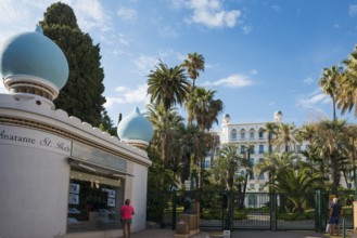 Luxury hotel, Menton, Alpes Maritimes, Provence Alpes Cote d'Azur, French Riviera, South of France,