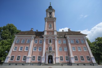 Main façade of the baroque pilgrimage church Birnau, built between 1746 and 1749, Birnau-Maurach 5,