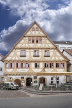 Former farmhouse, half-timbered building, built in 1585, today a restaurant, Marktstraße 9,
