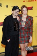 Milan Peschel and Jella Haase at the #SchwarzeSchafe premiere at the cinema in the Kulturbrauerei