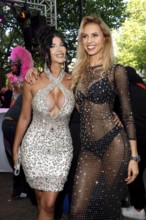 Djamila Rowe and Jenice at the exclusive terrace opening of Casa Bellucci in Berlin on 16 July 2025
