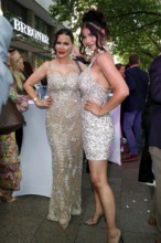 Djamila Rowe and Micaela shepherd at the exclusive terrace opening of Casa Bellucci in Berlin on 16