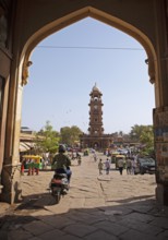 Ghanta Ghar clock tower in Sandar Market Girdikot, old town of Jodhpur, Rajasthan, India