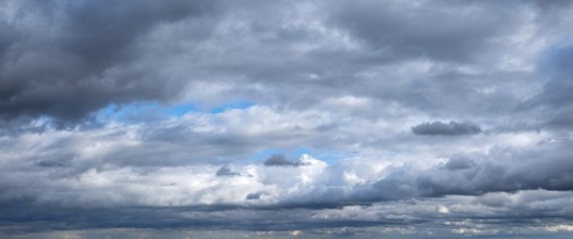 Wallpaper for sky replacement, blue sky with dramatic stormy clouds