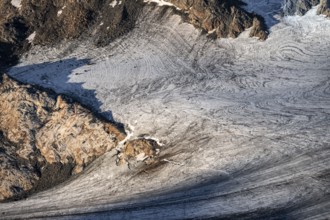 Structure of the glacier ice, detail, Übeltalferner glacier, Stubai Alps, South Tyrol, Italy