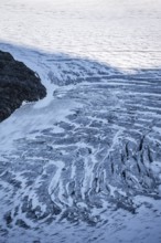 Crevasses, detail, structure, Übeltalferner glacier, Stubai Alps, South Tyrol, Italy