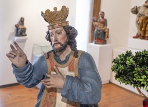 Baroque palm donkey, around 1700, detail Jesus, Museum im Kornhaus, Hauptstr. 40, Bad forest lake,