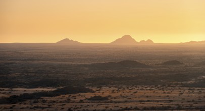 Sunset, Hills, Pontok Mountains, Desert, Dry landscape at Spitzkoppe, Great Spitzkuppe Nature