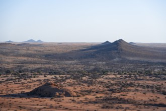 Hills, Pontok Mountains, Desert, Dry landscape at Spitzkoppe, Great Spitzkuppe Nature Reserve,