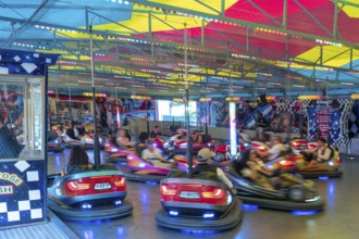 Bumper cars at the Erlangen Bergkirchweih, traditional twelve-day folk festival, Erlangen, Middle