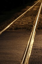 Tram tracks, evening light, Germany