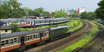 View of trains in Colombo, Sri Lanka