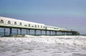 Paignton Pier in 1970s before renovation, Paignton, Devon, England, UK