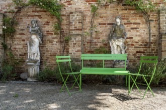Decorative courtyard area in the Palais am Stadhaus, Potsdam, Brandenburg, Germany