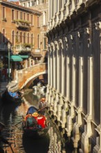 Gondola on the Rio dei Meracoli, Venice, Veneto, Italy