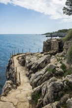 Picturesque wild hiking trail on the coast, Sentier du Littoral, Cap d'Antibes, Antibes, Provence