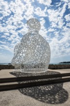 Sculpture made of letters, Le Nomade, artist Jaume Plensa, Antibes, Provence Alpes Côte d'Azur,