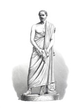 Demosthenes, born 384 BC, died 322 BC, one of the most important Greek orators, rhetorician, after