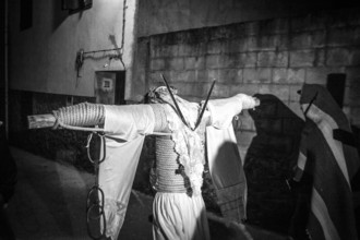 Procession of the Empalaos in front of, every Holy Thursday in Holy Week, Valverde de la Vera,