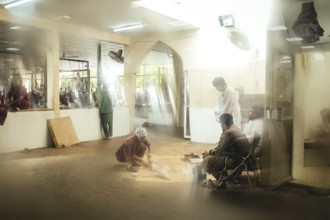 Market hall, section of camel butchers, Salalah, Dhofar, Oman