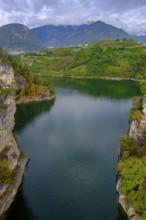 Lago di S. Giustina, from the Ponte di Castellaz, Val di Non, Trentino, Italy