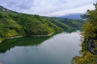 Lago di S. Giustina, from the Ponte di Castellaz, Val di Non, Trentino, Italy