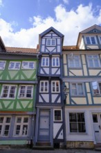 Narrow house, half-timbered house, Kleiner Zimmerhof, Wolfenbüttel, Lower Saxony, Germany