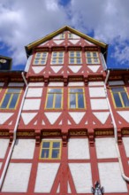Half-timbered houses at the Kornmarkt, Wolfenbüttel, Lower Saxony, Germany