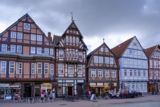 Celle Stechbahn, half-timbered houses, Celle, Celle, Lüneburg Heath, Lower Saxony, Germany