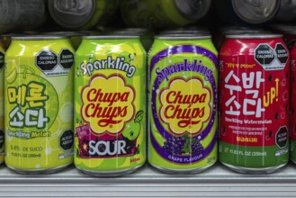 Chupa Chups beverage cans, Abu Dhabi, United Arab Emirates