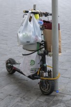 Electric scooter with bags, Abu Dhabi, United Arab Emirates